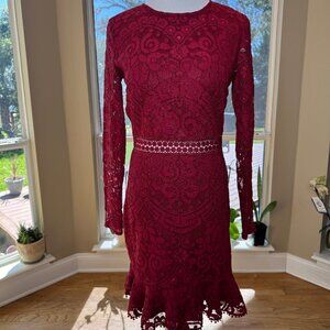 Maroon lace dress